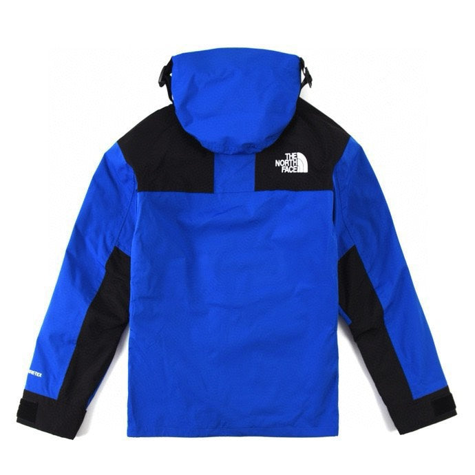 The North Face Women's Men's Hooded Mountain Jacket - Bright Blue & Black Color Block