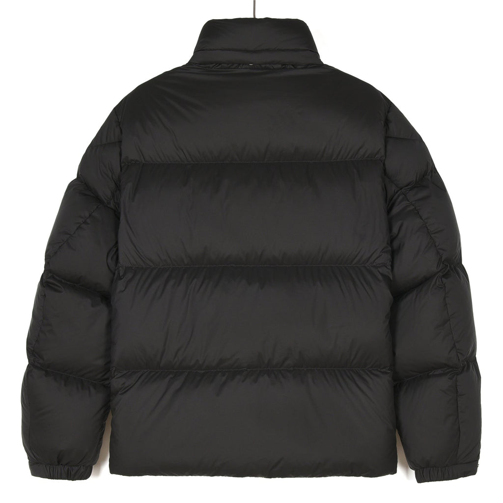 Moncler Women's Men's Thick Stand Collar Down Jacket - Black