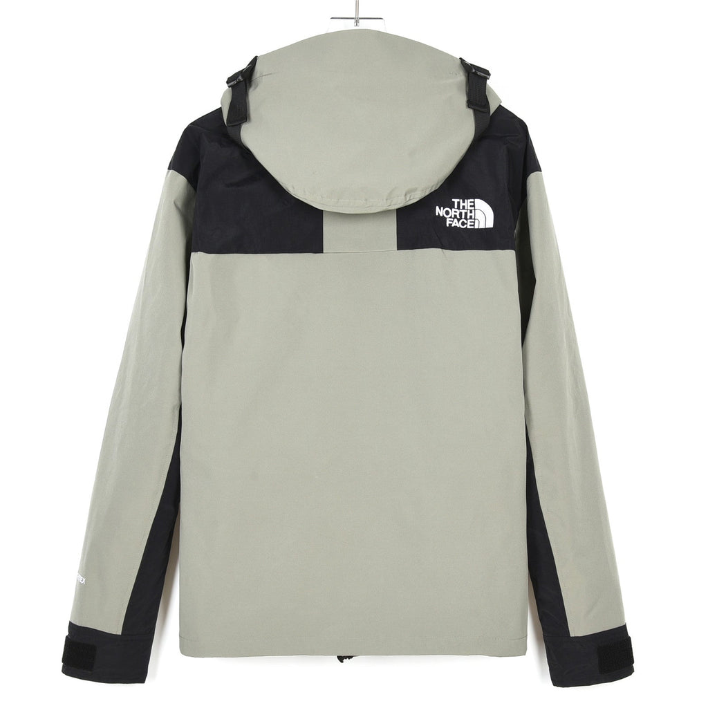 The North Face Men's Hooded Mountain Jacket | Sage Green & Black Color Block