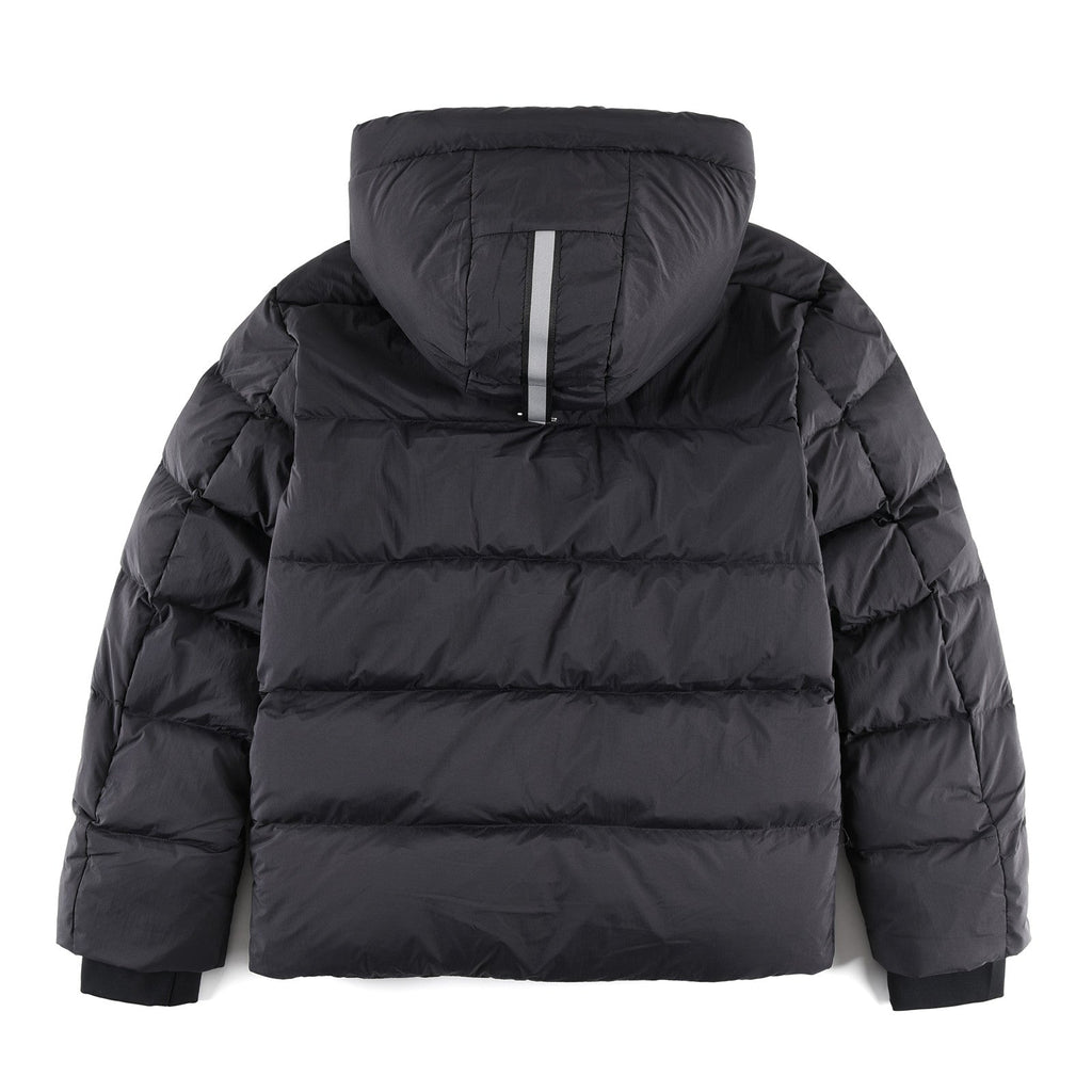 Canada Goose Women's Men's Black Label Hooded Down Jacket - Black