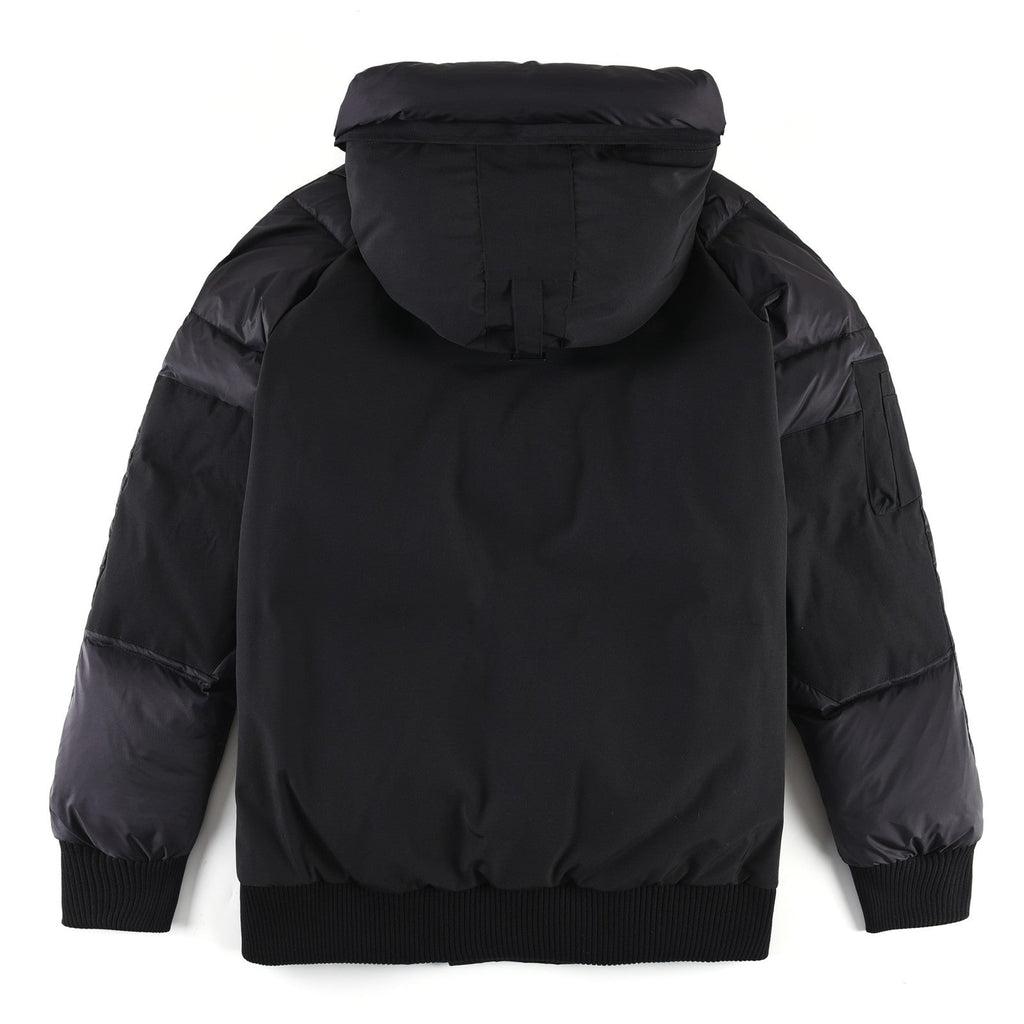 Canada Goose Women's Men's Patchwork Hooded Bomber Jacket - Black