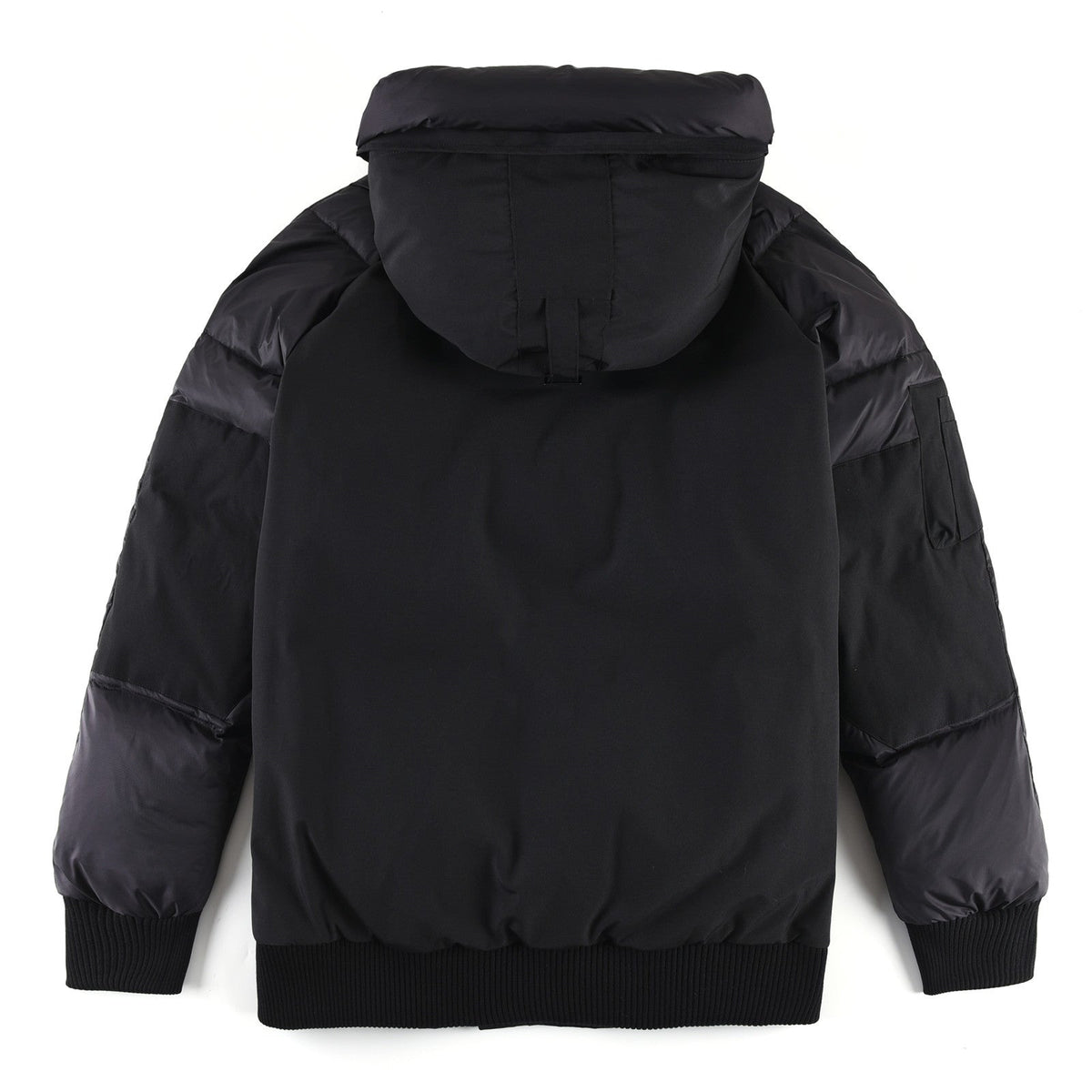 Canada Goose Women's Men's Patchwork Hooded Bomber Jacket - Black