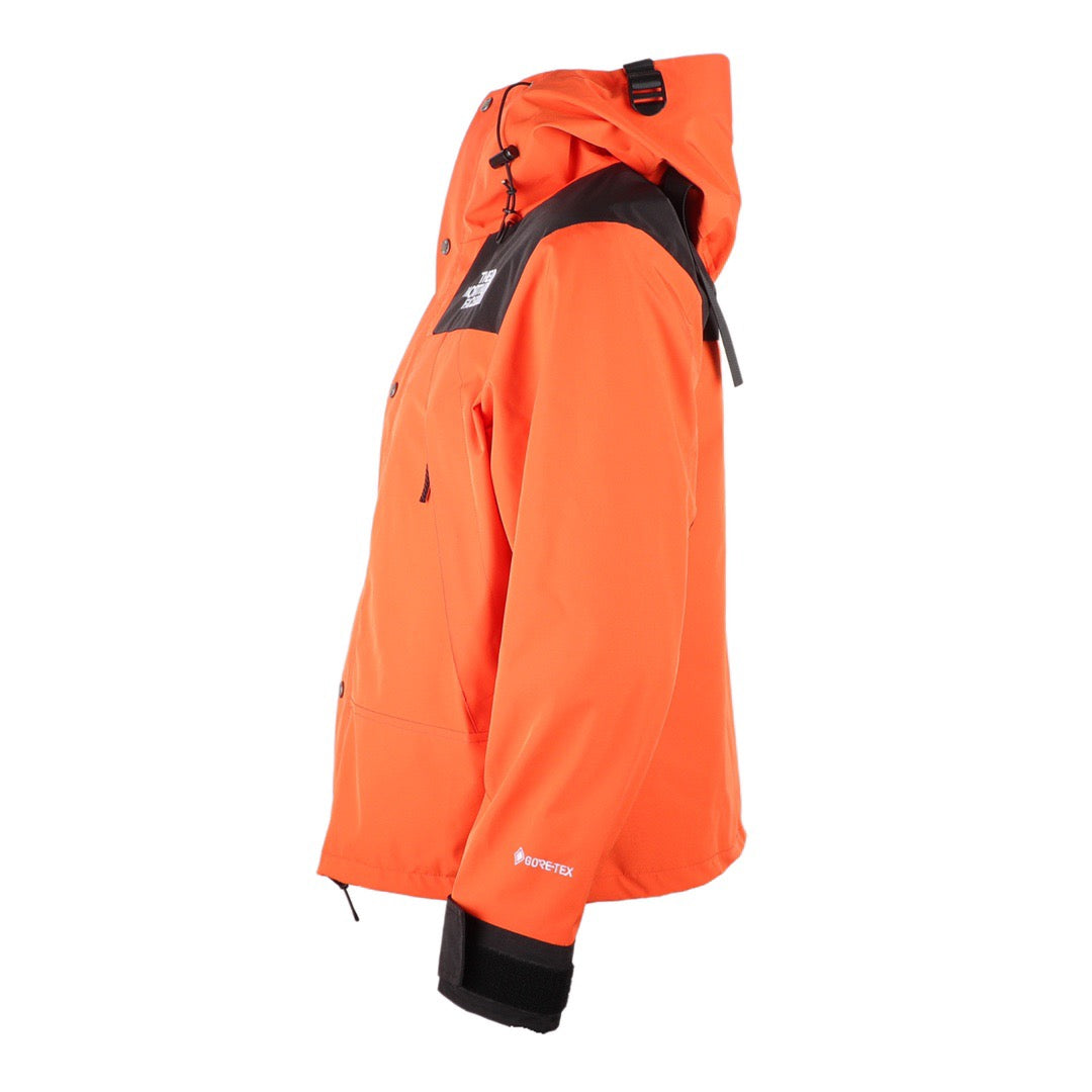 The North Face Women's Men's GORE-TEX Hooded Mountain Jacket - Orange & Black Color Block Waterproof Shell