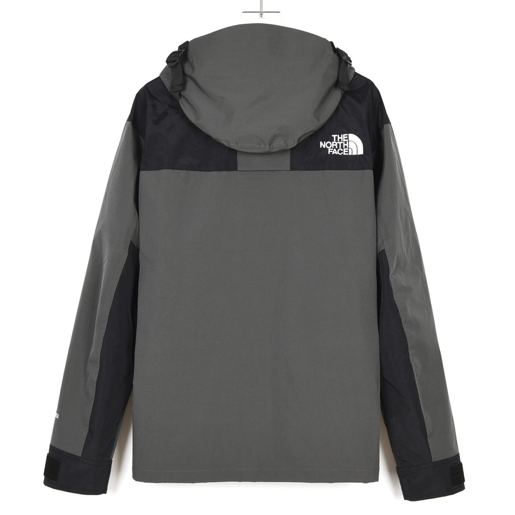 The North Face Men's Hooded Mountain Jacket | Charcoal Grey & Black Color Block