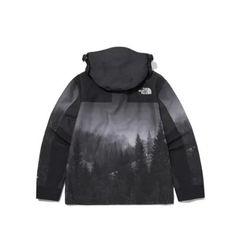 The North Face Women's Men's GORE-TEX Hooded Mountain Jacket - Forest Print Gradient