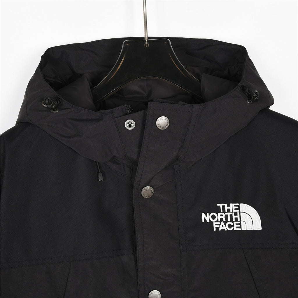 The North Face Women's Men's Down Parka - Black Hooded Winter Jacket