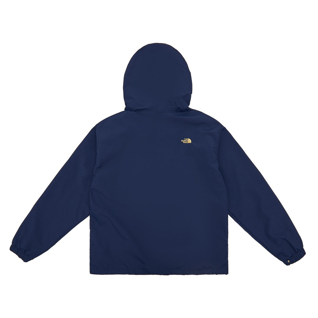 The North Face Women's Men's Multi-Pocket Hooded Jacket - Navy Blue & Khaki Color Block