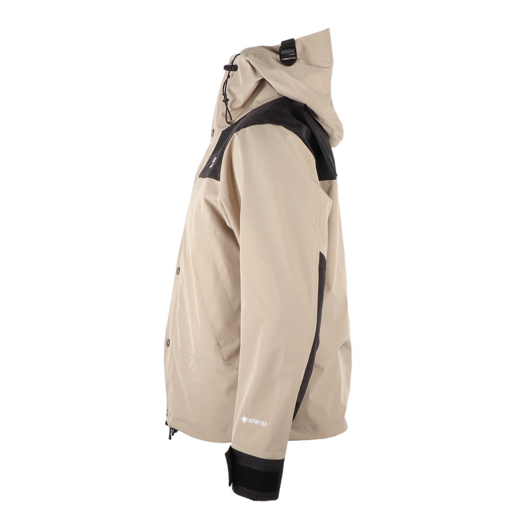 The North Face Women's Men's GORE-TEX Hooded Mountain Jacket - Khaki & Black Color Block Waterproof Shell