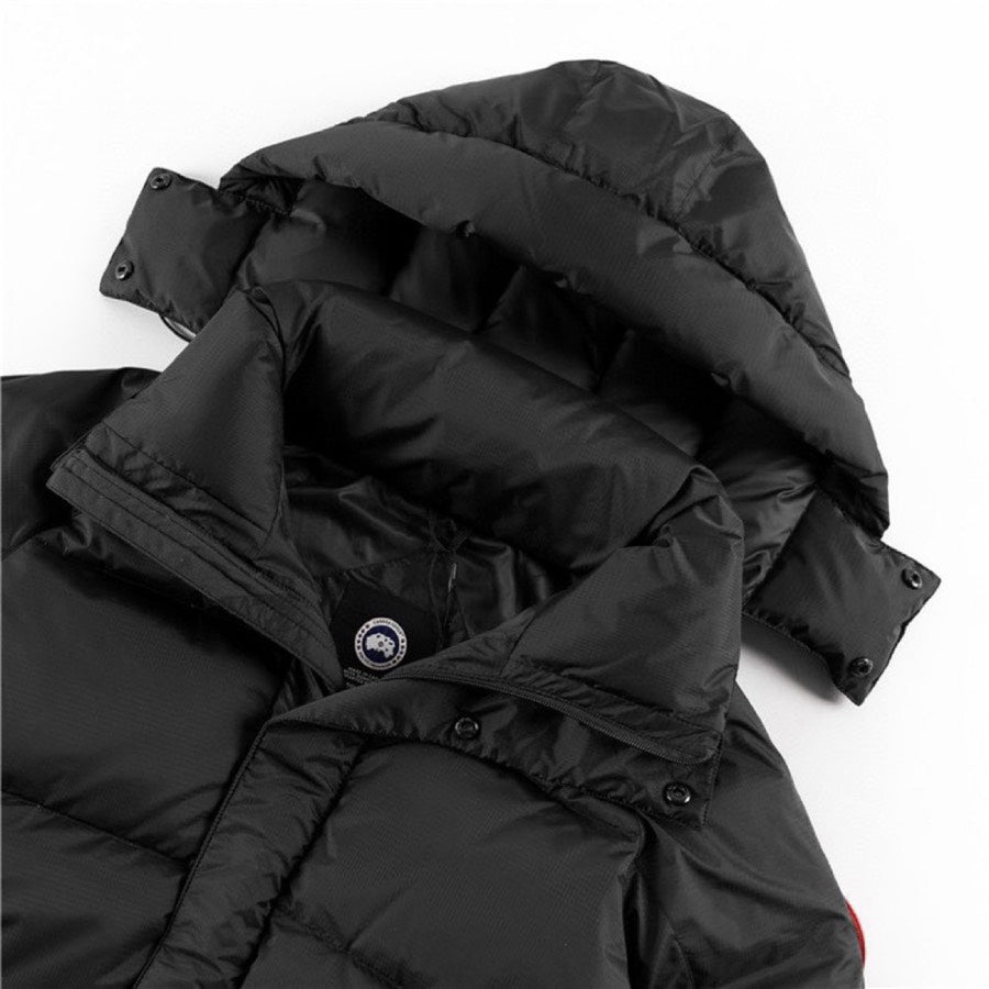 Canada Goose Women's Men's Short Hooded Down Jacket - Black