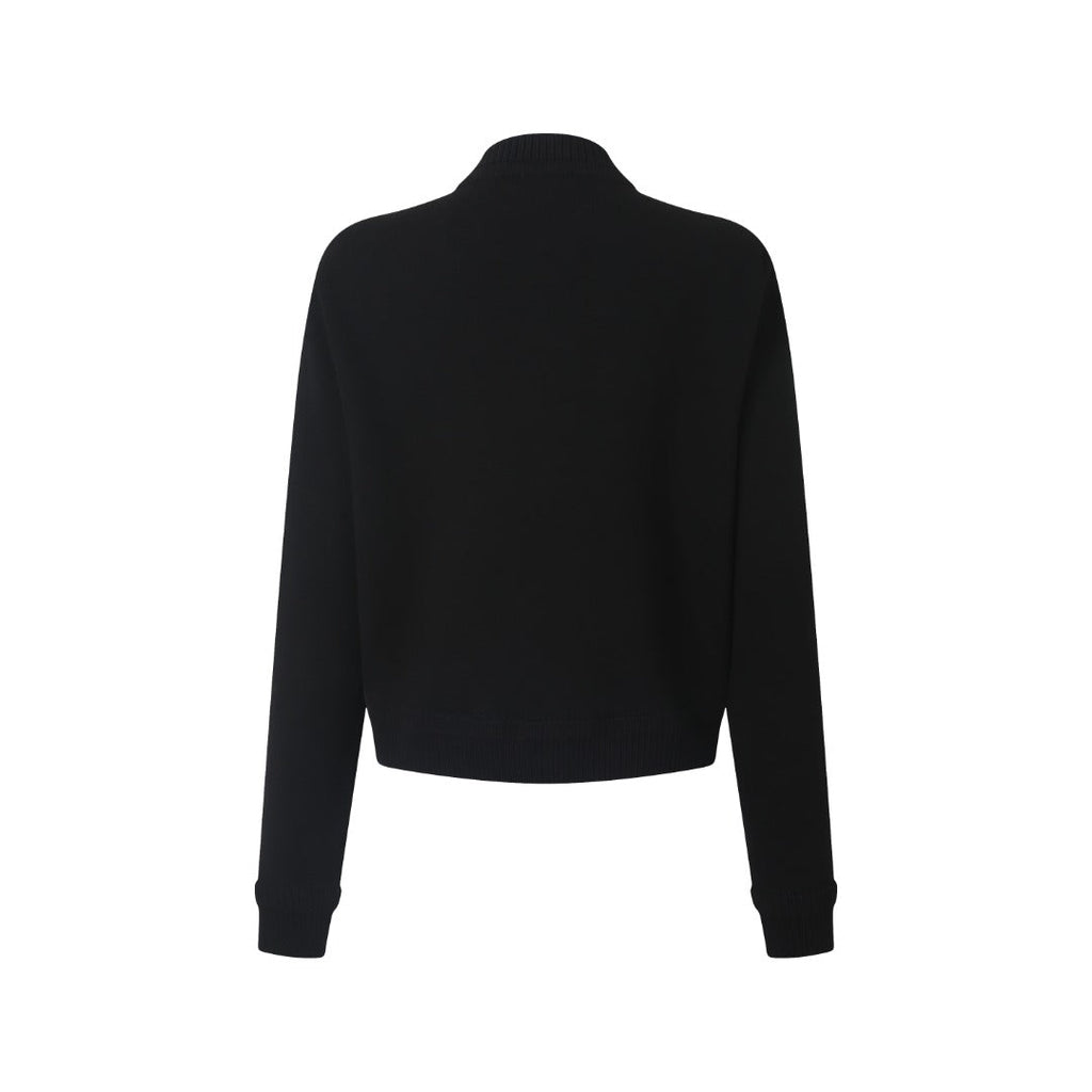 Moncler Women's Men's Knit Panel Short Down Jacket - Black