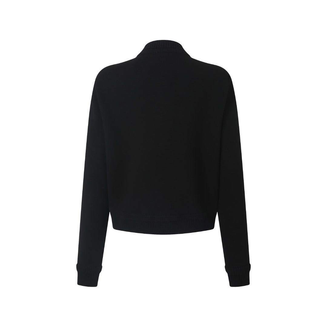 Moncler Women's Men's Knit Panel Short Down Jacket - Black