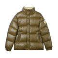 Moncler Women's Men's Stand Collar Puffer Down Jacket - Olive Green
