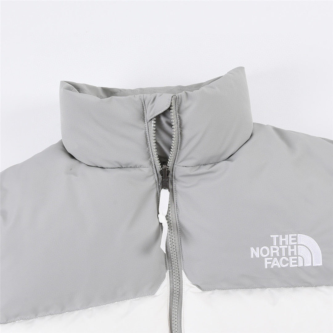 The North Face 1992 Patch Color Block Puffer Jacket | Grey & White | Women's & Men's Streetwear Style