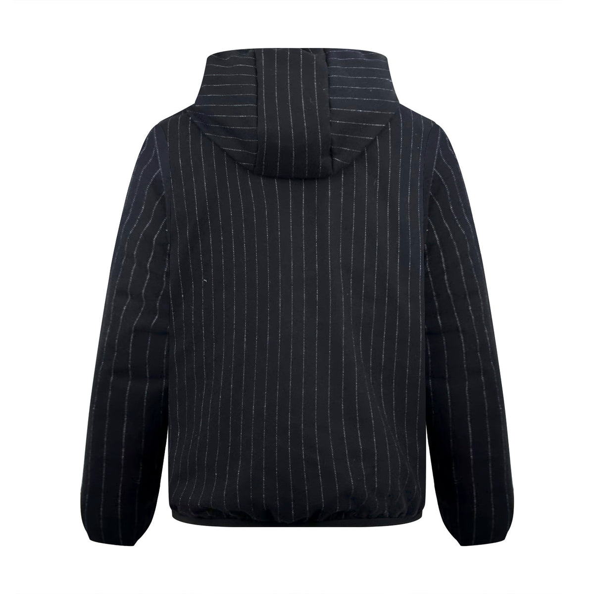 Moncler Women's Men's Dark Pinstripe Hooded Down Jacket