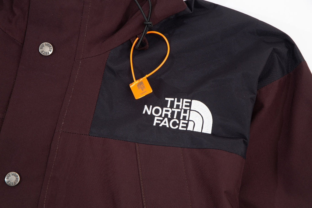 The North Face Men's GORE-TEX Hooded Mountain Jacket | Burgundy & Black Color Block