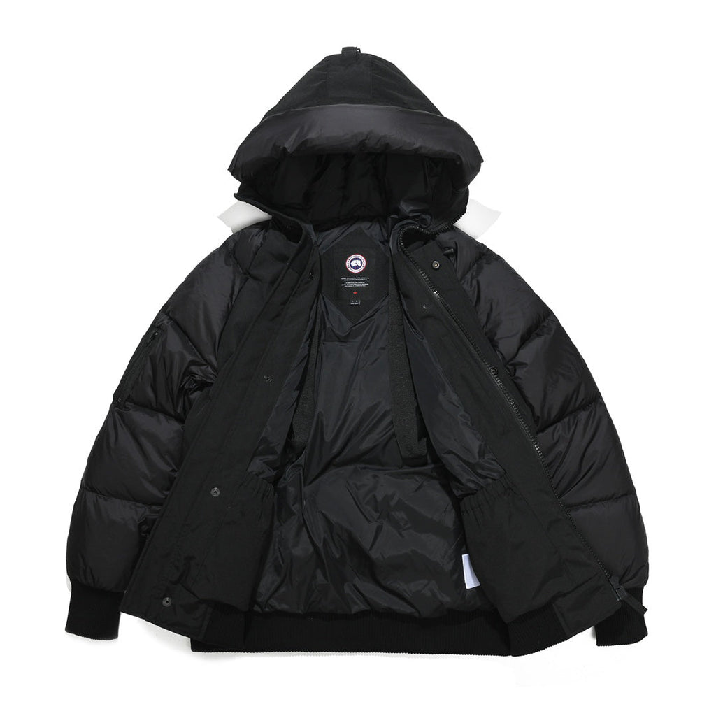 Canada Goose Women's Men's Hybrid Hooded Down Jacket - Black