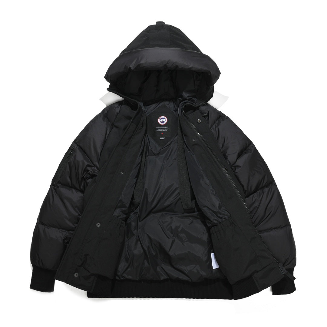 Canada Goose Women's Men's Hybrid Hooded Down Jacket - Black