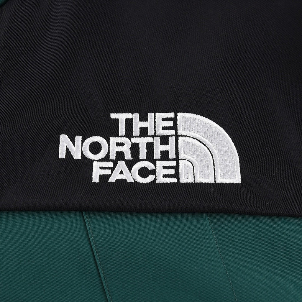 The North Face Women's Men's GORE-TEX Hooded Mountain Jacket - Dark Green & Black Colour Block Waterproof Shell