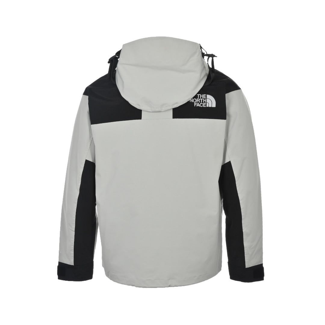 The North Face Men's GORE-TEX Hooded Jacket | White & Black Color Block | Women's Styling Inspiration