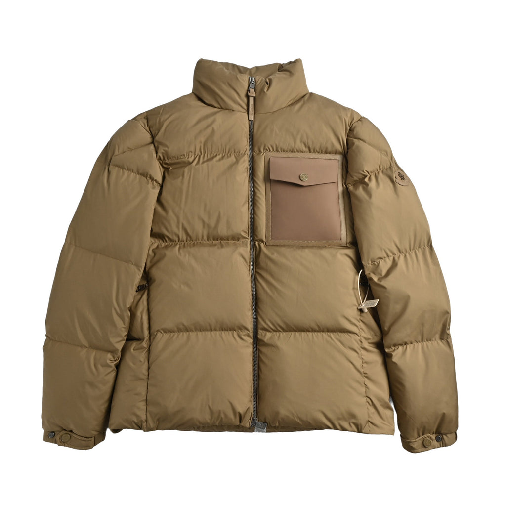 Moncler Women's Men's Thick Stand Collar Down Jacket - Khaki