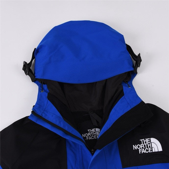 The North Face Women's Men's Hooded Mountain Jacket - Bright Blue & Black Color Block