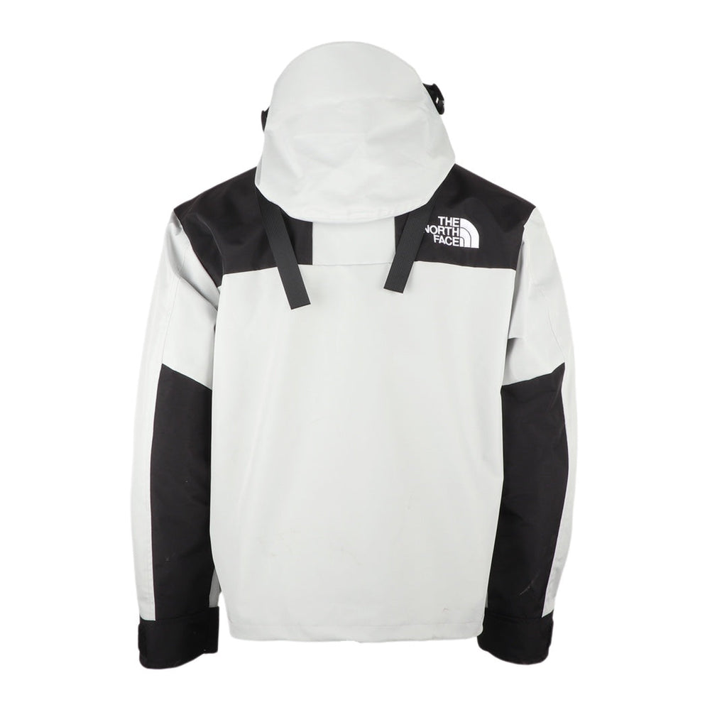 The North Face Men's GORE-TEX Hooded Jacket | Light Gray & Black Color Block | Women's Styling Inspiration