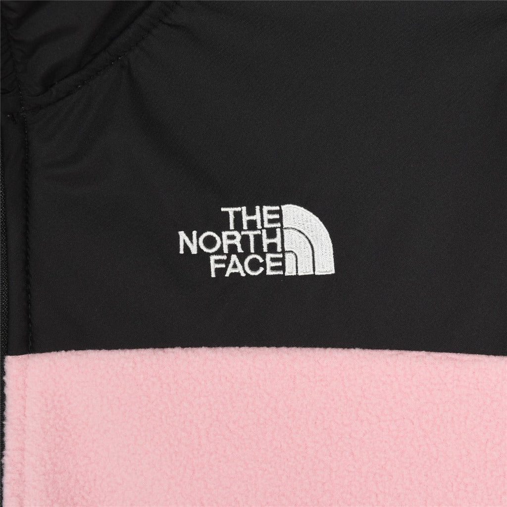 The North Face Women's Men's Fleece Jacket - Light Pink & Black Color Block