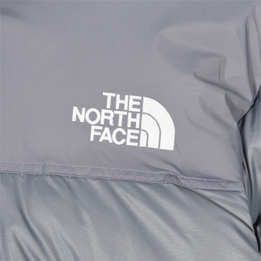 The North Face Color Block Stand Collar Puffer Jacket | Grey | Women's & Men's Streetwear Style