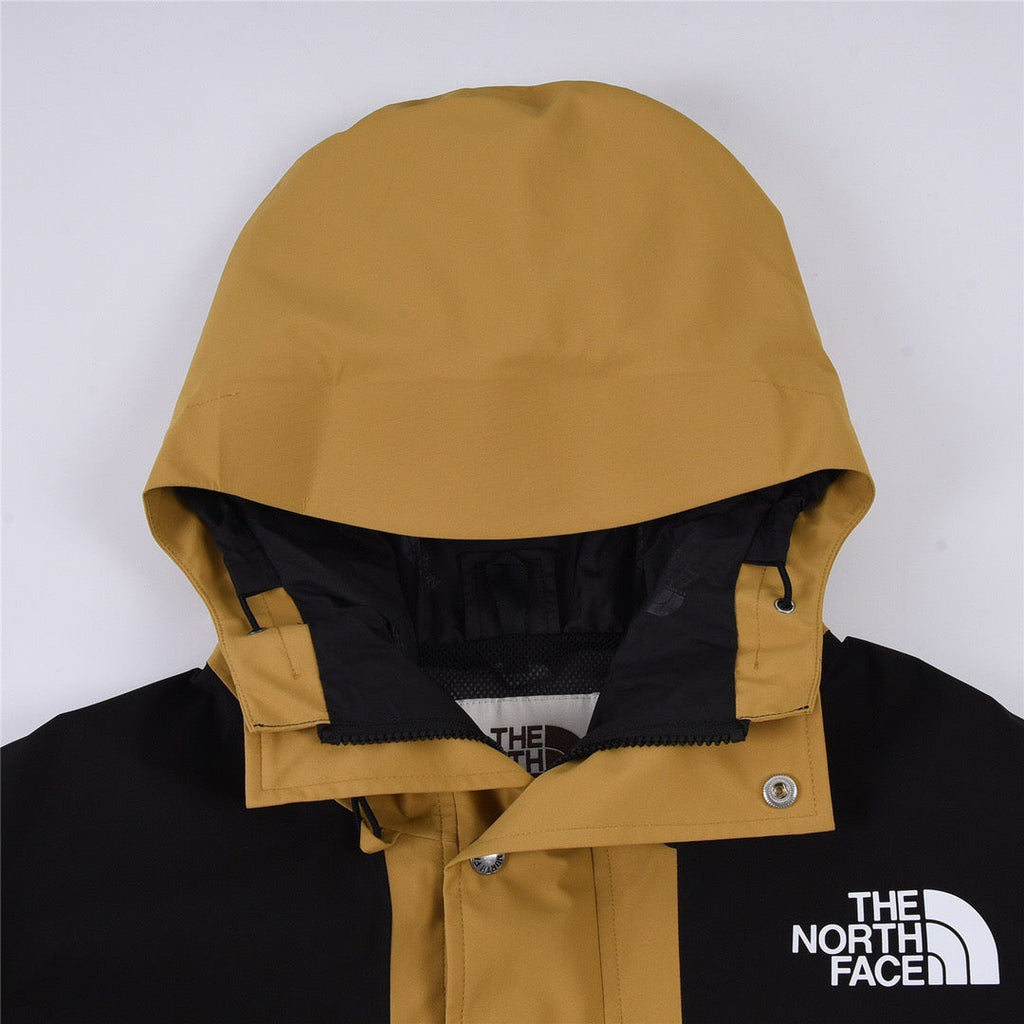 The North Face Women's Men's FUTURELIGHT Hooded Mountain Jacket - Yellow & Black Color Block Waterproof Shell
