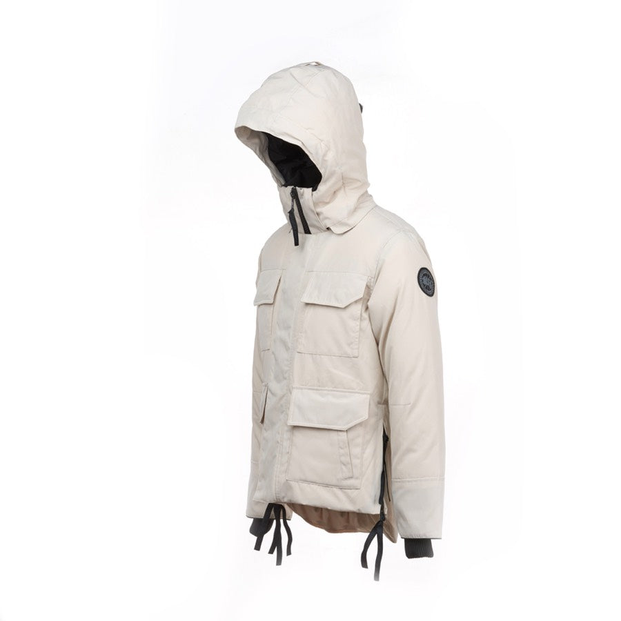 Canada Goose Women's Men's Black Label Down Parka Jacket - Cream White