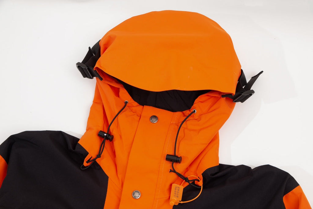 The North Face Men's GORE-TEX Hooded Mountain Jacket | Orange & Black Color Block