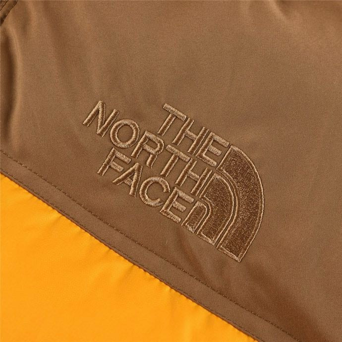 The North Face 1996 Retro Nuptse Jacket – Brown & Orange Color Block | Women's & Men's Styling