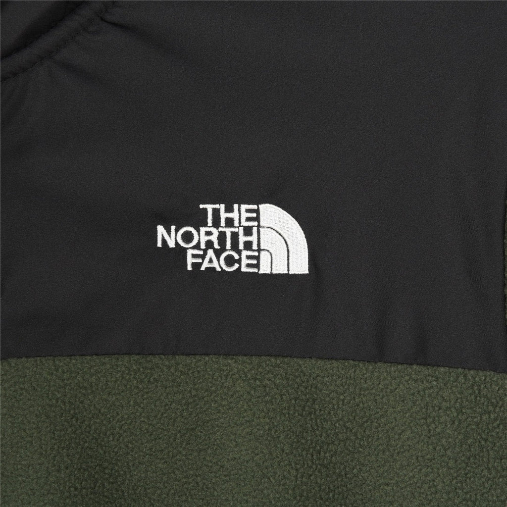 The North Face Women's Men's Fleece Jacket - Olive Green & Black Color Block
