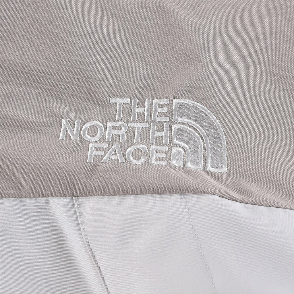 The North Face Women's/Men's GORE-TEX Hooded Mountain Jacket - White & Khaki Color Block Waterproof Shell