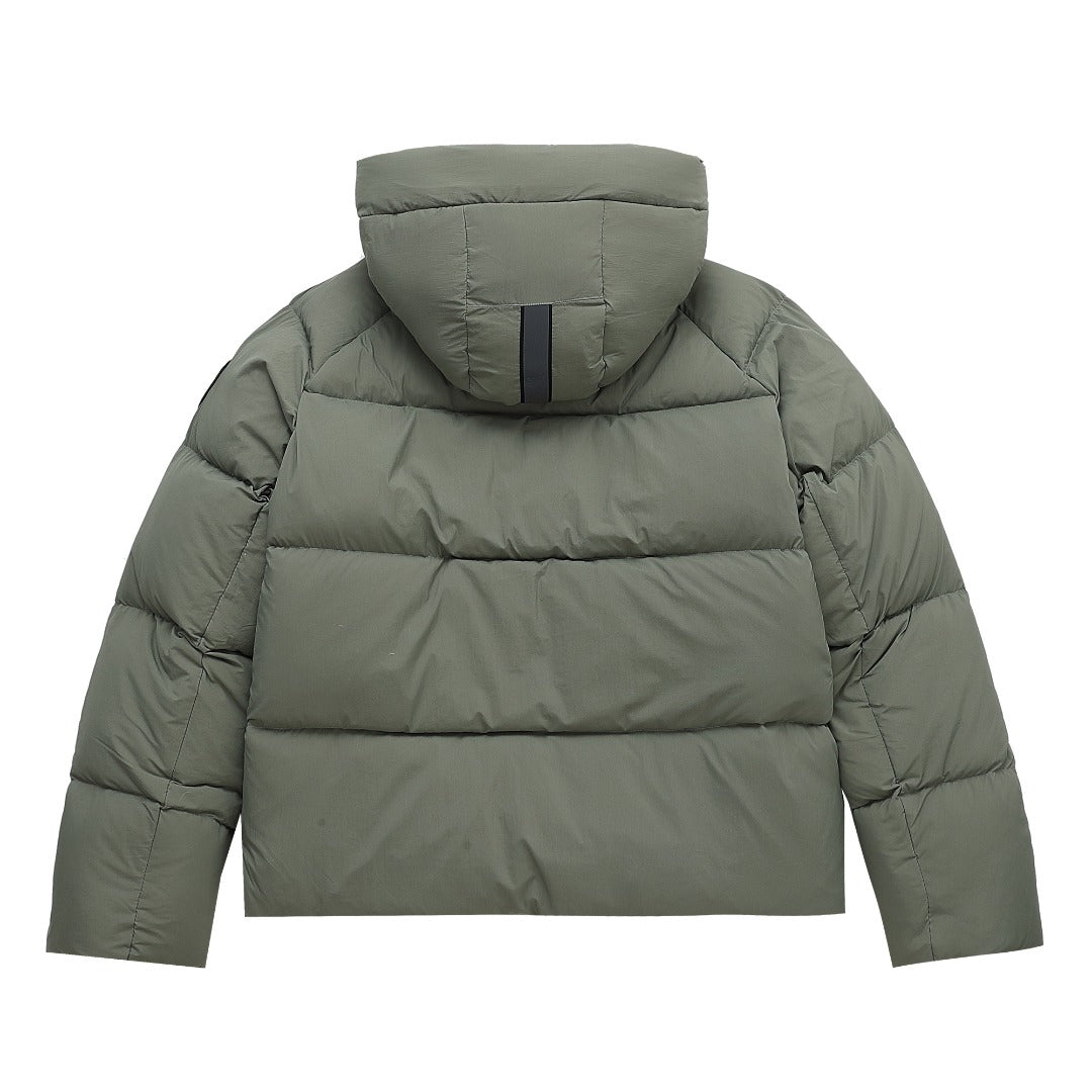 Canada Goose Women's Men's Short Hooded Down Jacket - Sage Green