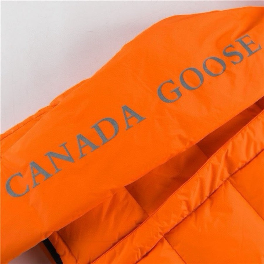 Canada Goose Women's Men's Short Hooded Down Jacket - Orange