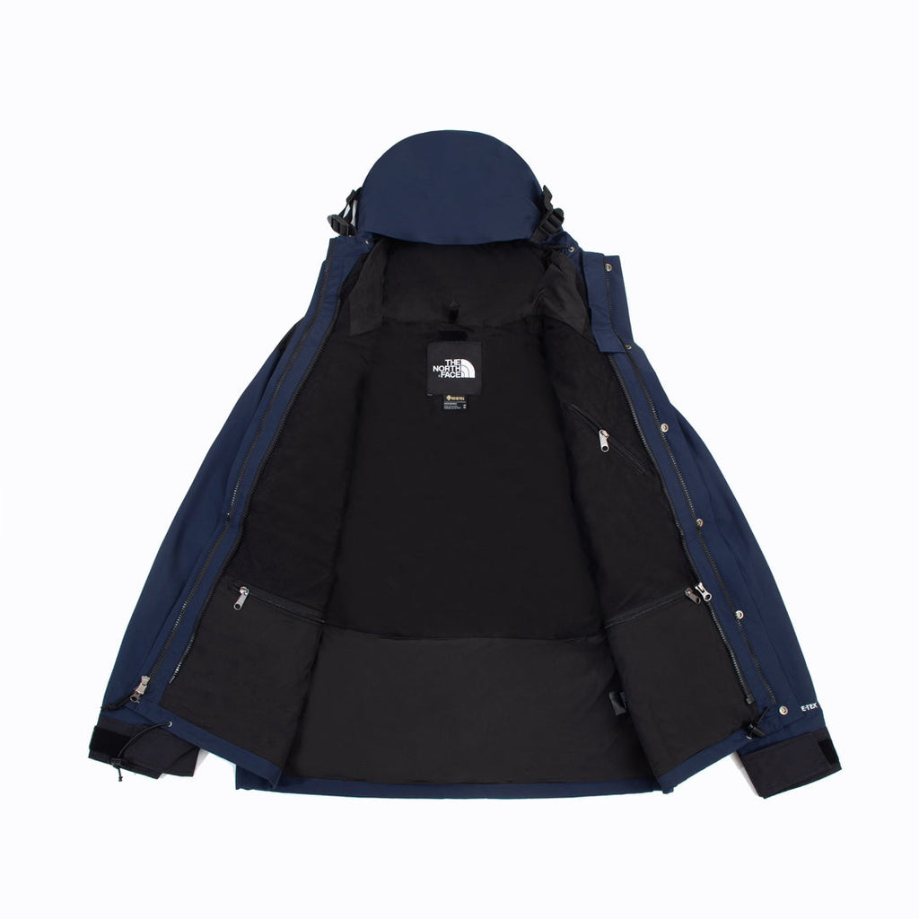 The North Face Men's GORE-TEX Hooded Mountain Jacket | Navy Blue & Black Color Block