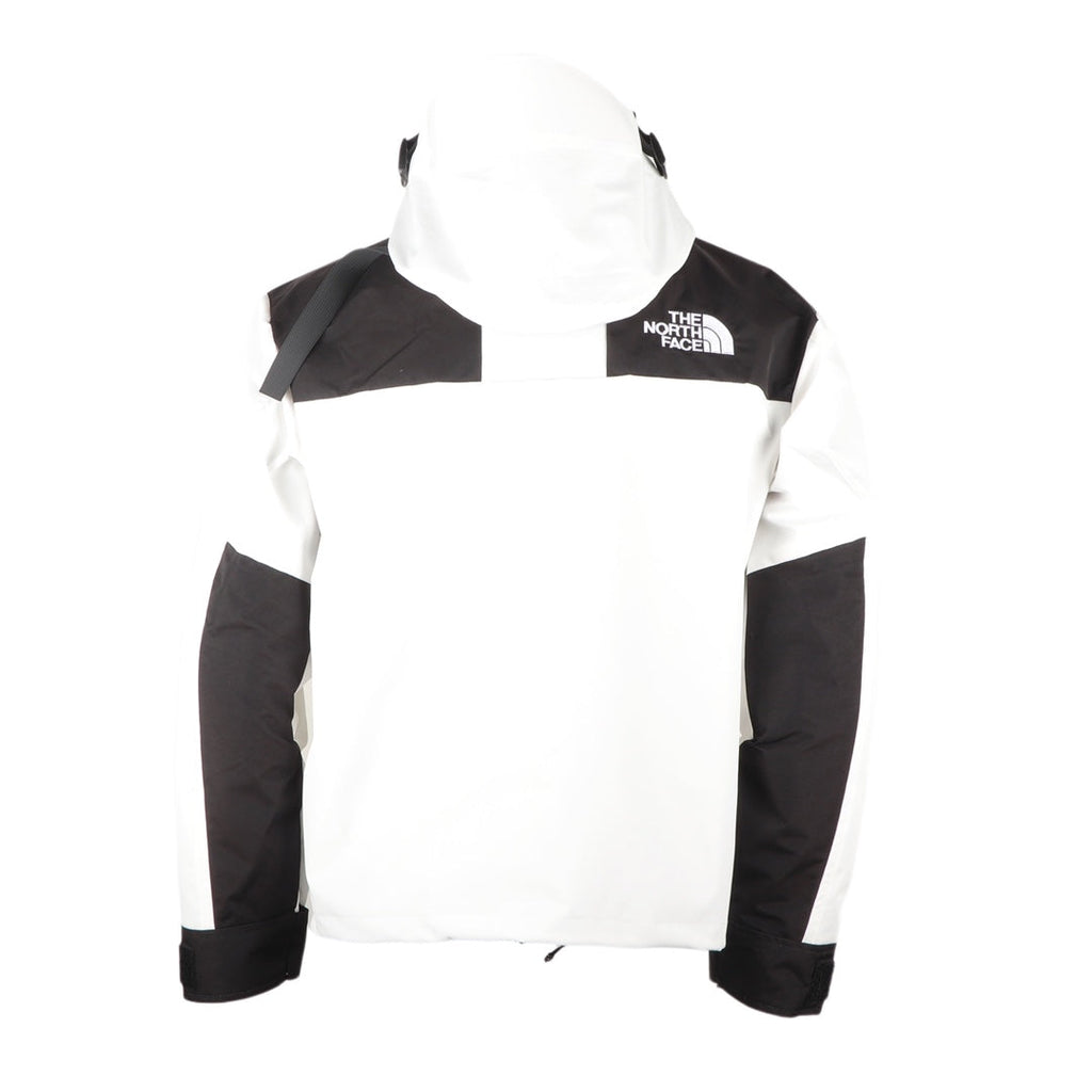 The North Face Women's Men's GORE-TEX Hooded Mountain Jacket - White & Black Color Block Waterproof Shell