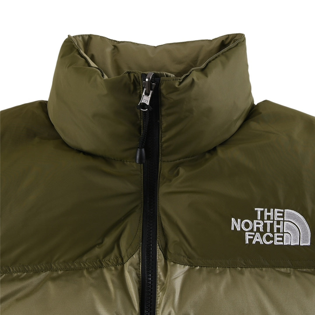 The North Face 1996 Retro Nuptse Jacket – Olive Green Color Block | Women's & Men's Styling