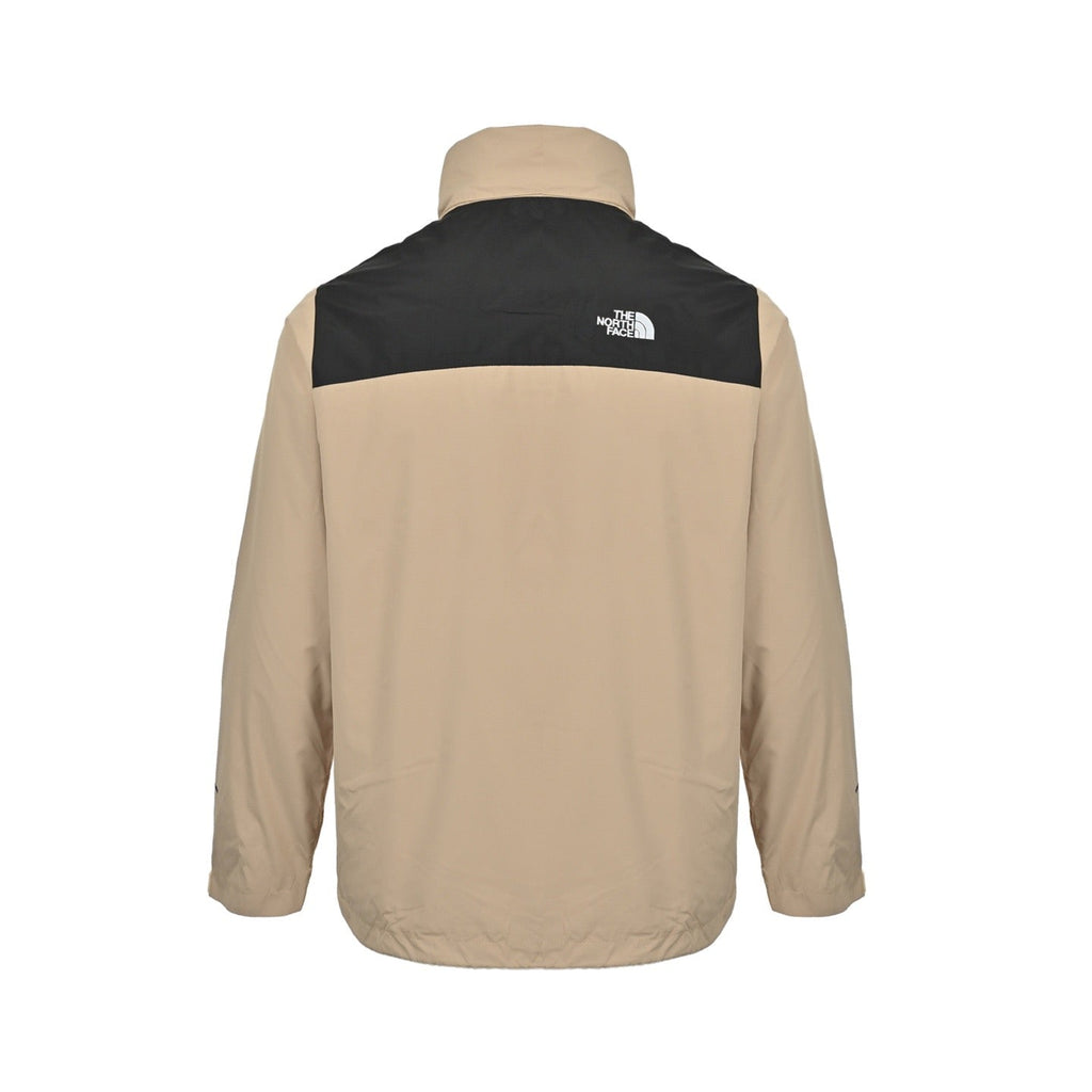 The North Face Women's Men's Stand Collar Jacket - Beige & Black Color Block