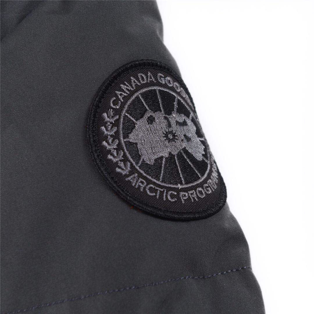 Canada Goose Women's Men's Fur Hood Long Puffer Coat - Dark Grey