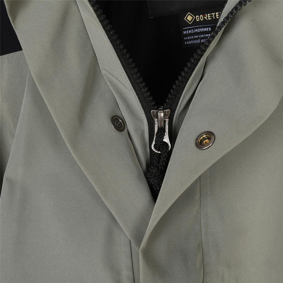 The North Face Men's Hooded Mountain Jacket | Sage Green & Black Color Block