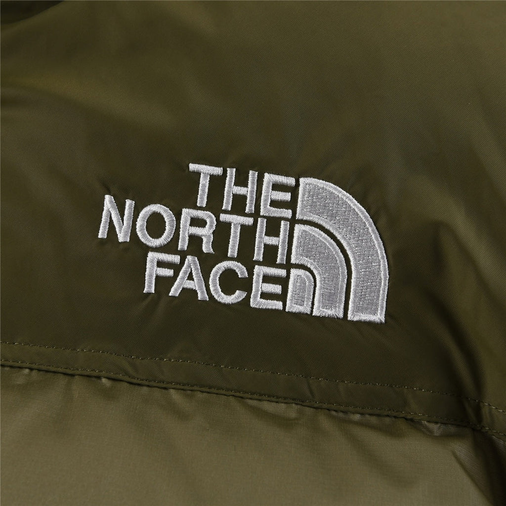 The North Face 1996 Retro Nuptse Jacket – Olive Green Color Block | Women's & Men's Styling