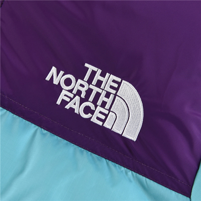 The North Face 1996 Retro Nuptse Jacket – Turquoise & Purple Color Block | Men's & Women's Styling