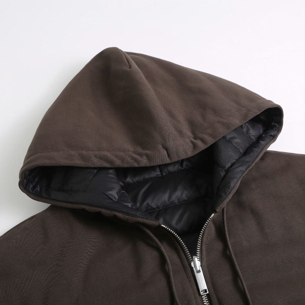 Canada Goose Women's Men's Full-Zip Hooded Down Jacket - Brown