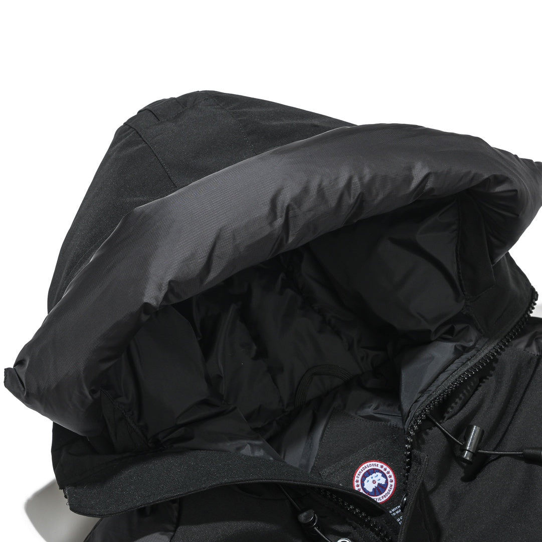 Canada Goose Women's Men's Hooded Down Bomber Jacket - Black