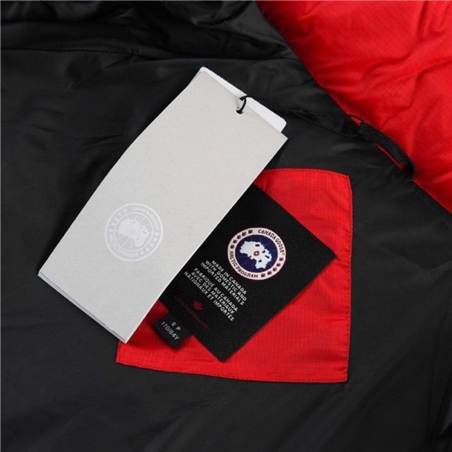 Canada Goose Women's Men's Short Hooded Down Jacket - Red