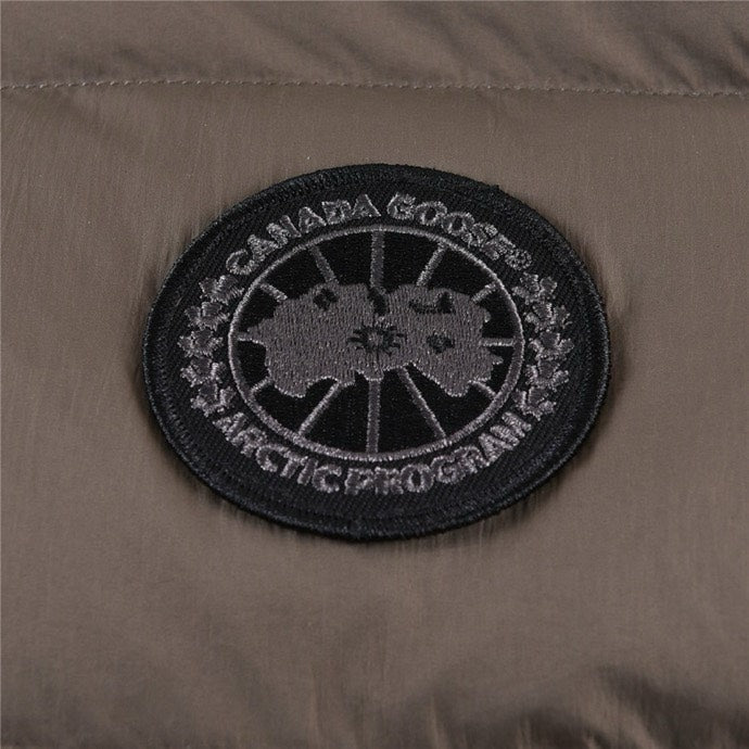 Canada Goose Women's Men's Black Label Hooded Down Jacket - Taupe