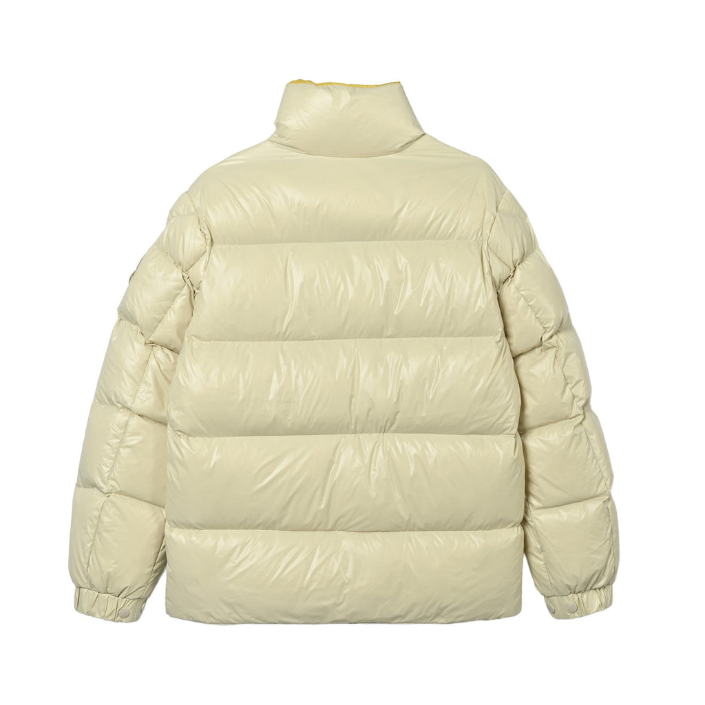 Moncler Women's Men's Stand Collar Puffer Down Jacket - Cream
