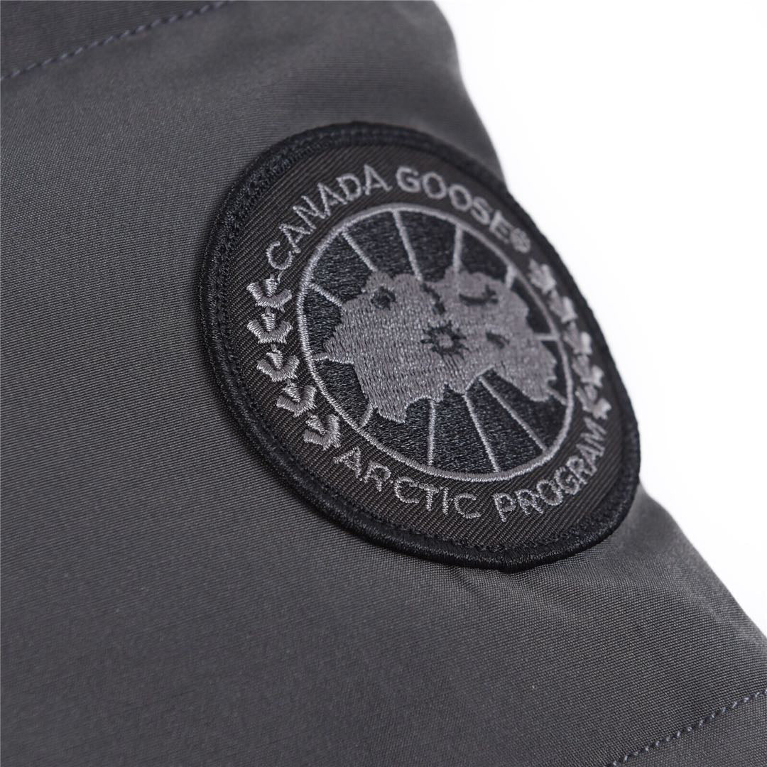 Canada Goose Women's Men's Fur Hood Mid-Length Puffer Jacket - Dark Grey